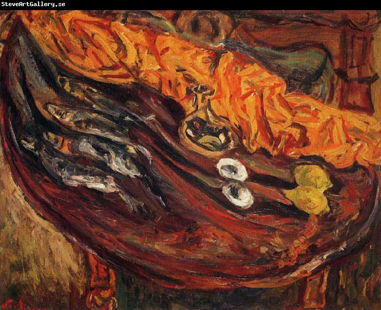 Chaim Soutine Still Life with Fish, Eggs and Lemons